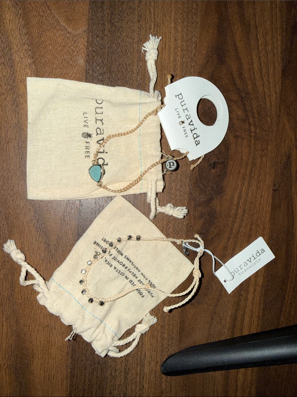 Pura Vida Turquoise and Cream Bracelet Duo